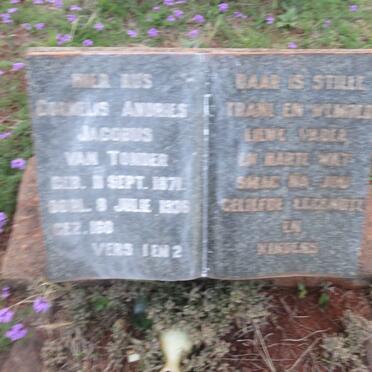 TONDER Cornelis Andries Jacobus, van 1871-1935