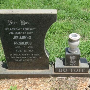 TOIT Johannes Arnoldus, du 1915-1981 &amp; Anna Maria Margaritha 1919-1998
