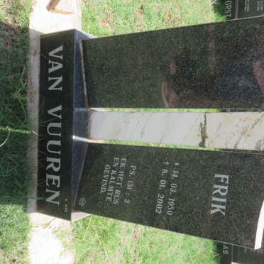 VUUREN Frik, van 1950-2002