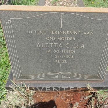 VENTER Aletta C.D.A. 1901-1973