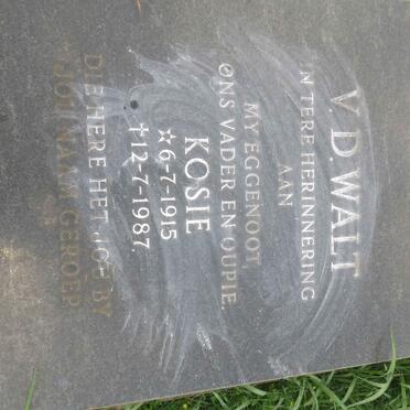 WALT Kosie, v.d. 1915-1987