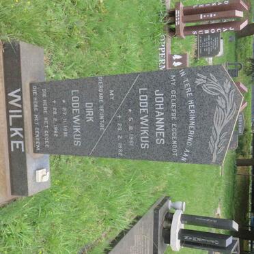 WILKE Johannes Lodewikus 1961-1982 :: WILKE Dirk Lodewikus 1981-1982