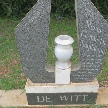 WITT Maria Elizabeth Magdalena, de 1932-1988