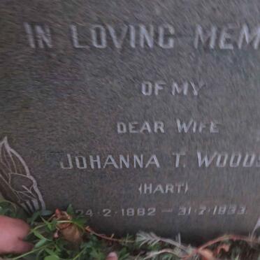 WOODS Johanna T. nee HART 1882-1933