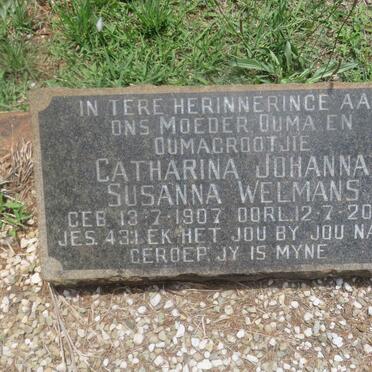 WELMANS Catharina Johanna Susanna 1907-2003