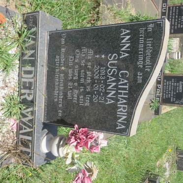 WALT Anna Catharina Susanna, van der 1913-2001
