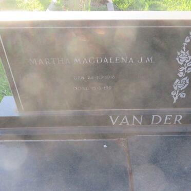 WALT Hendrik Francois, van der 1915-1978 &amp; Martha Magdalena J.M. 1918-1993