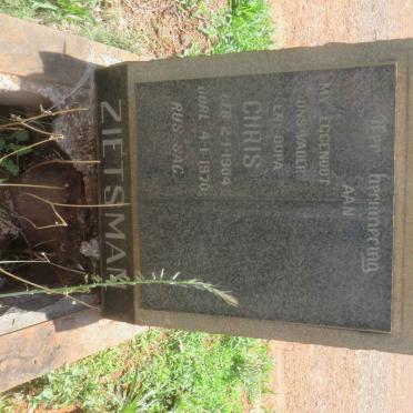 ZIETSMAN Chris 1904-1970