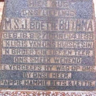 BOTHMA M.S.J.  1927-1939