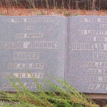 KRUGER Diederik Johannes 1893-1973 &amp; Cornelia Francina LAUBSCHER 1903-1960