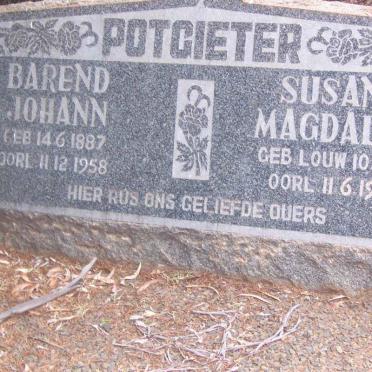 POTGIETER Barend Johann 1887-1958 &amp; Susanna Magdalena LOUW 1896-1968