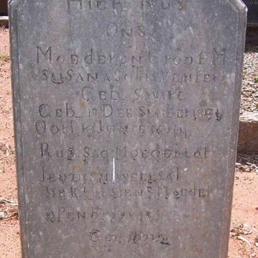 VENTER Susanna Sofia 1895-1914