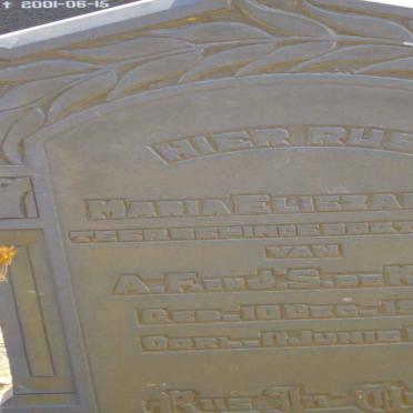 KOCK Marie Elizabeth, de 1922-1925
