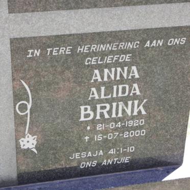 BRINK Anna Alida 1920-2000