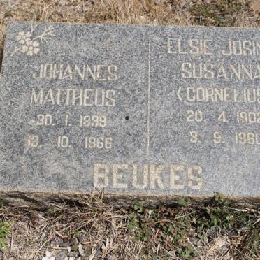 BEUKES Johannes Mattheus 1899-1966 &amp; Elsie Susanna CORNELIUS 1902-1960