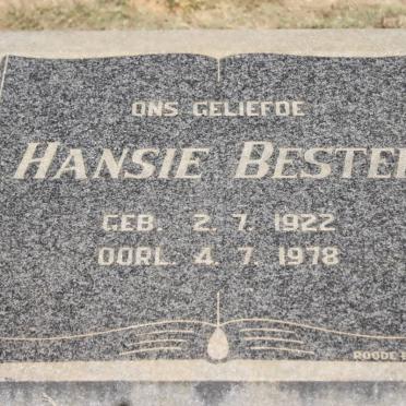 BESTER Hansie 1922-1978