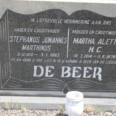 BEER Stephanus Johannes Marthinus, de 1910-1993 &amp; Martha Aletta H.C. 1914-1976