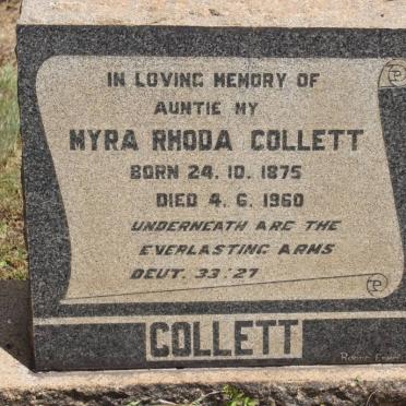 COLLETT Myra Rhoda 1875-1960