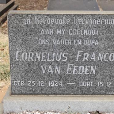 EEDEN Cornelius Francois, van 1924-1979