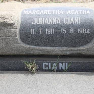 GIANI Margaretha Agatha Johanna 1911-1984