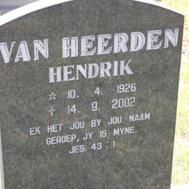 HEERDEN Hendrik, van 1926-2002