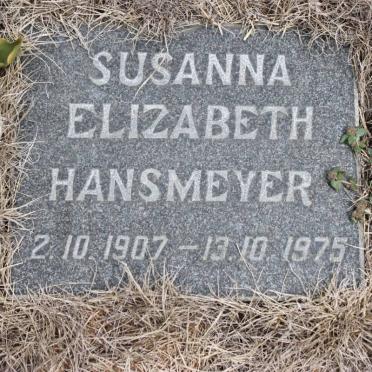 HANSMEYER Susanna Elizabeth 1907-1975