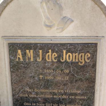 JONGE A.M.J., de 1935-1999