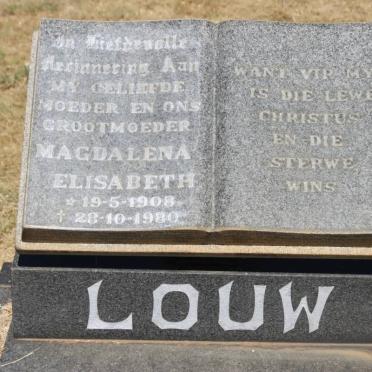 LOUW Magdalena Elisabeth 1908-1980