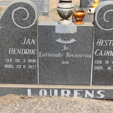 LOURENS Jan Hendrik 1906-1977 &amp; Hester Carolina 1904-1989
