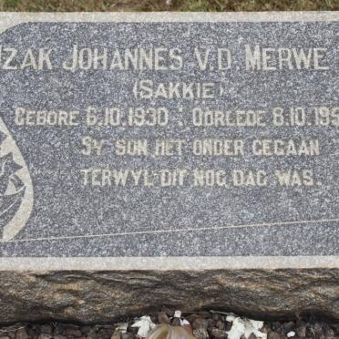 MERWE Izak Johannes, v. d. 1930-1955