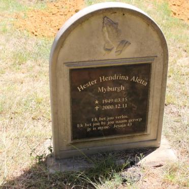MYBURGH Hester Hendrina Aletta 1949-2000