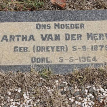 MERWE Martha, van der geb DREYER 1875-1964