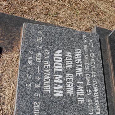 MOOLMAN Christine Emilie Marie Regine nee HEYMOURE 1909-2004