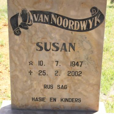 NOORDWYK Susan, van 1947-2002