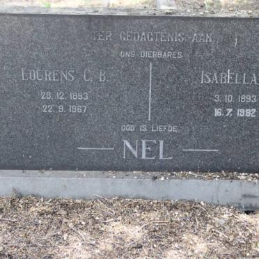 NEL Lourens C.B. 1893-1967 &amp; Isabella C. 1893-1982