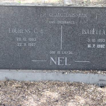 NEL Lourens C.B. 1893-1967 &amp; Isabella C. 1893-1982