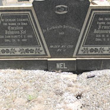 NEL Francois Johannes 1885-1969 &amp; Carolina Johanna VAN AARDT 1888-1962