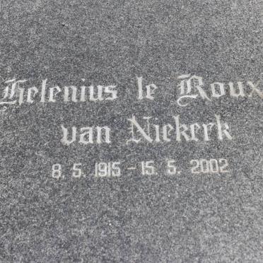 NIEKERK Helenius le Roux, van 1915-2002