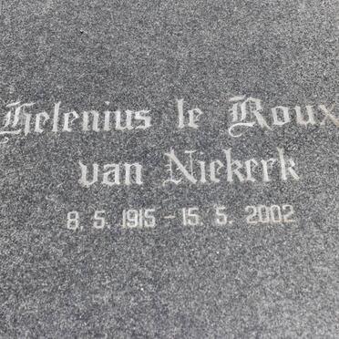 NIEKERK Helenius le Roux, van 1915-2002