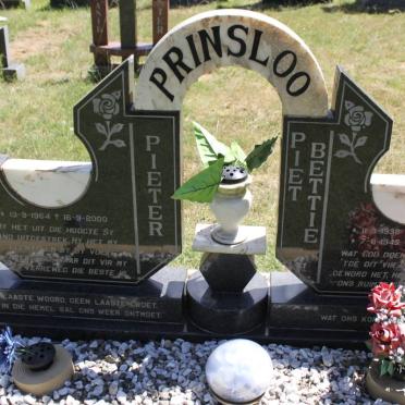 PRINSLOO Piet 1938-2009 &amp; Bettie 1945- :: PRINSLOO Pieter 1964-2000