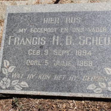 SCHEUN Francis H.B. 1894-1968