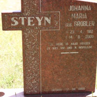 STEYN Johanna Maria geb GROBLER 1912-2000