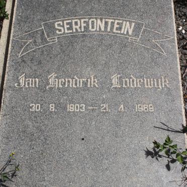 SERFONTEIN Jan Hendrik Lodewyk 1903-1968