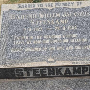 STEENKAMP Barend Willem Jacobus 1927-1954