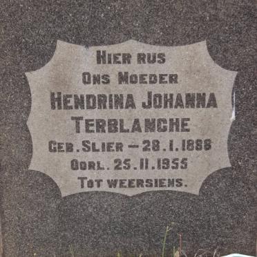 TERBLANCHE Hendrina Johanna nee SLIER 1888-1955