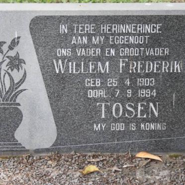 TOSEN Willem Frederik 1903-1994