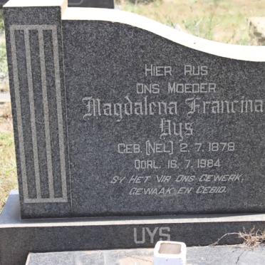 UYS Magdalena Francina nee NEL 1878-1964