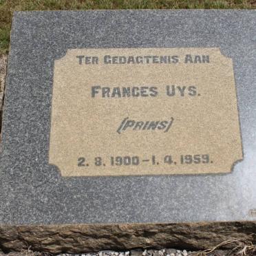 UYS Frances 1900-1959
