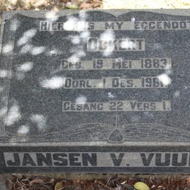 VUUREN Ockert, Jansen v. 1883-1961