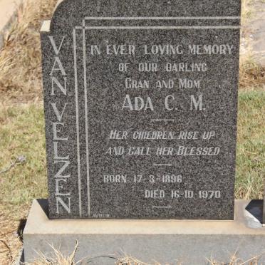 VELZEN Ada C.M., van 1896-1970